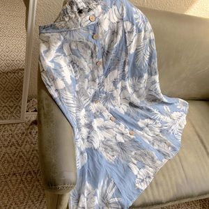 *SOLD ELSEWHERE* Hawaiian flowers high waist midi skit with buttons